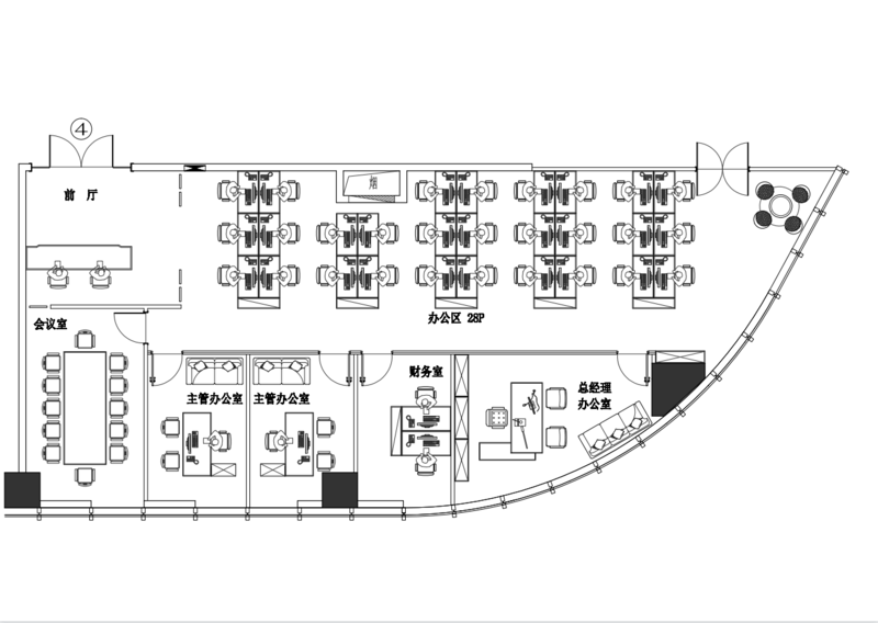 博地中心出租-351m²-精装修